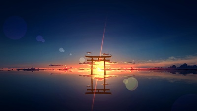 serene-torii-sunset-reflection-backiee-HD.jpg